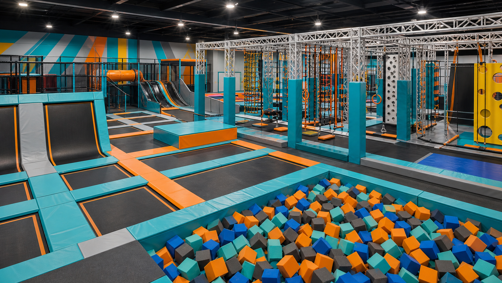 Trampoline park equipment